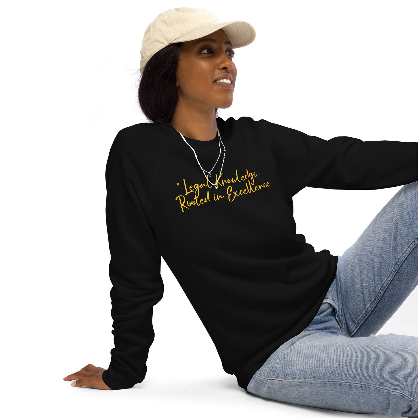 Unisex organic raglan sweatshirt