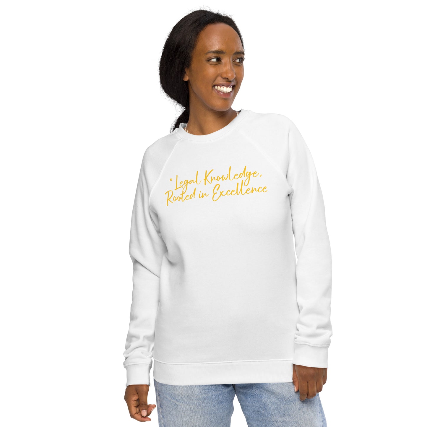 Unisex organic raglan sweatshirt